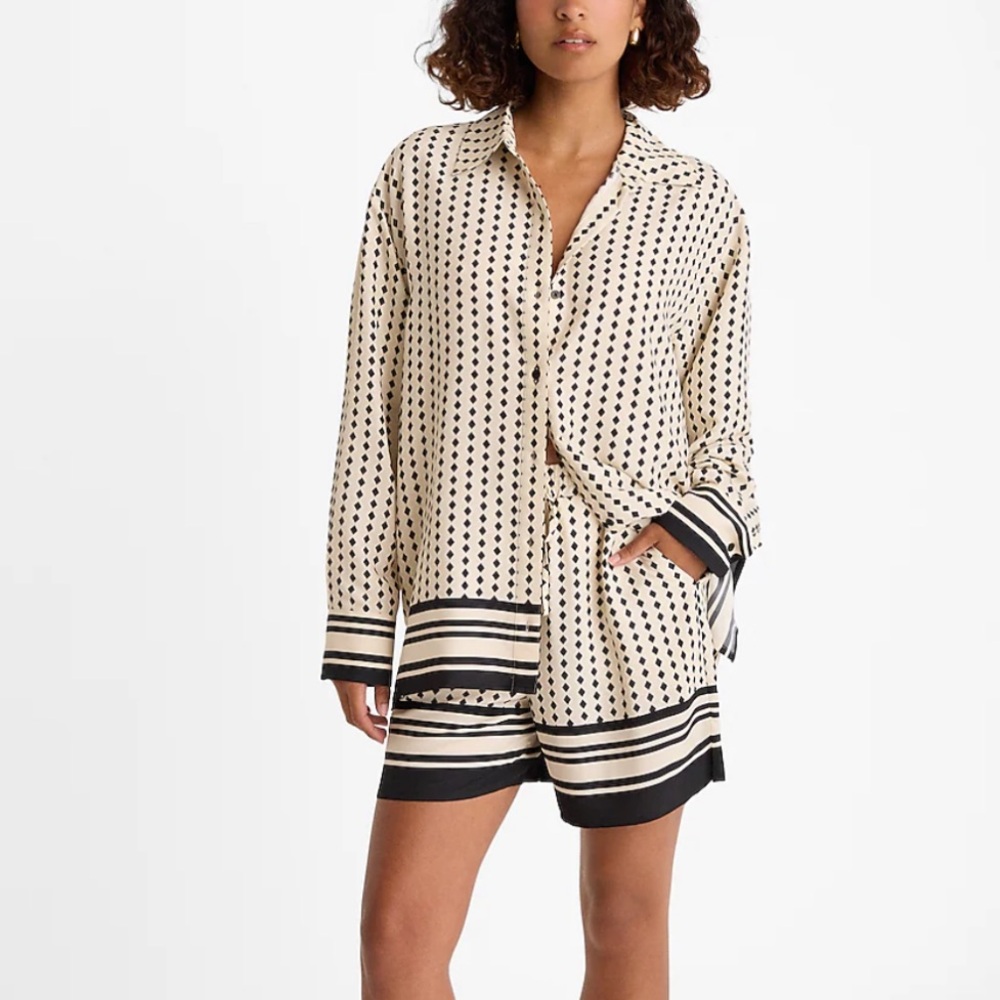 Matching Printed Set - Boyfriend Portofino Top +  High Waisted Shorts✨